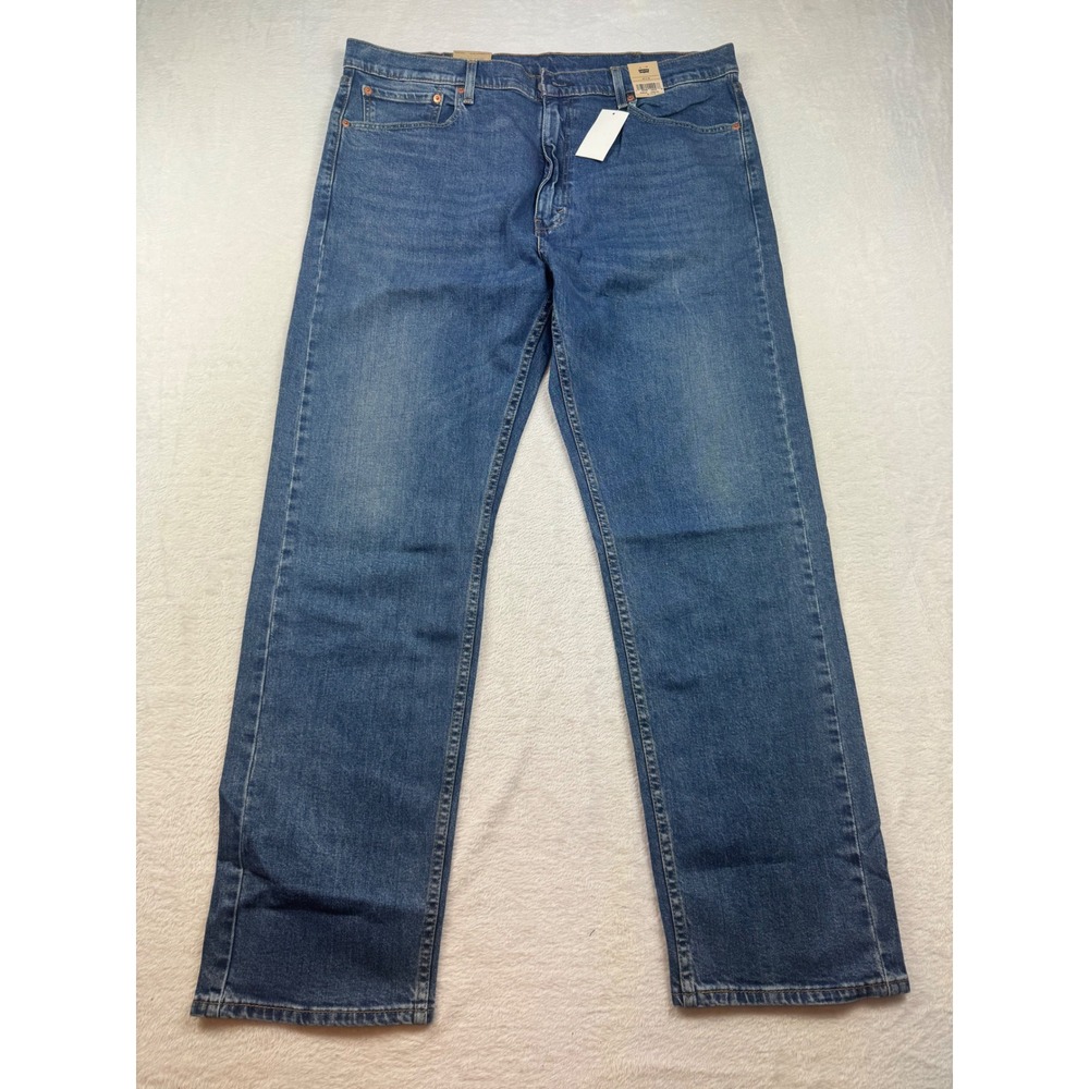 Levis 505 Regular Fit Stretch Jeans Mens 40x32 Blue StraightLeg Denim 00505-2350